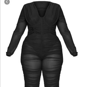 Mesh cutout jumpsuit